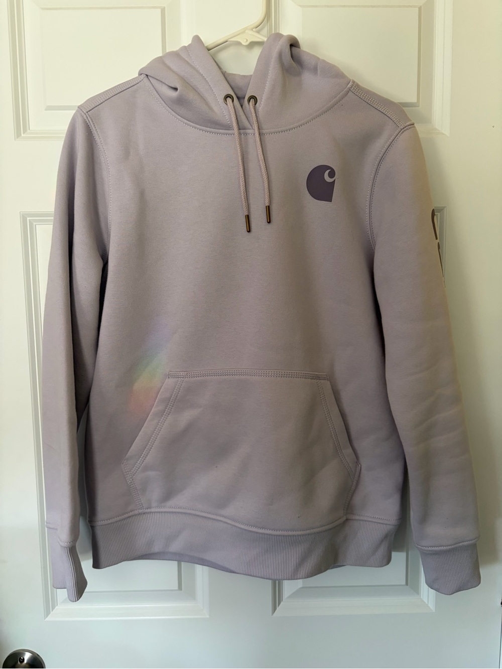 Carhartt Lavender Crewneck Hoodie with Logo